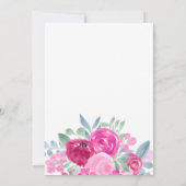 Bloed roze waterverf vrijgezellenfeest kaart (Achterkant)