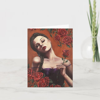 Bloed Rozen - Notecard Kaart