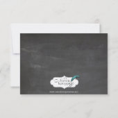 Bloed Sinaasappel Bloem Bruiloft Respons Kaart (Achterkant)