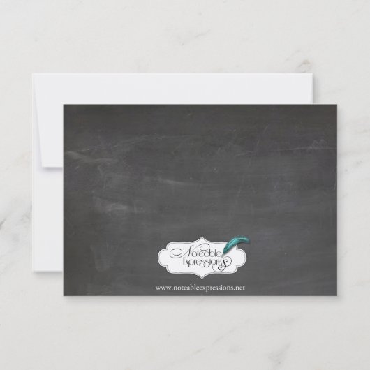 Bloed Sinaasappel Bloem Bruiloft Respons Kaart (Achterkant)