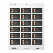 Bloed Sinaasappel krijtbord bruiloft lippenbalsem  Etiket (Full Sheet)