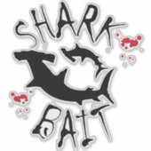 Bloed Splashed Shark aas Grappig surfen Sticker (Voorkant)