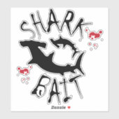Bloed Splashed Shark aas Grappig surfen Sticker (Vel)