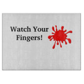 Bloed Splat Kitchen Cutting Board past het aan! Snijplank (Voorkant)