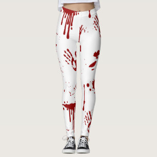 Bloed Splatter Bloody Handprints Halloween Leggings