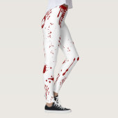 Bloed Splatter Bloody Handprints Halloween Leggings (Rechts)