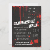 Bloed Splatter Chalkboard Cool Halloween Kaart (Voorkant)