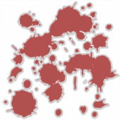 Bloed Splatter Halloween Sticker (Voorkant)