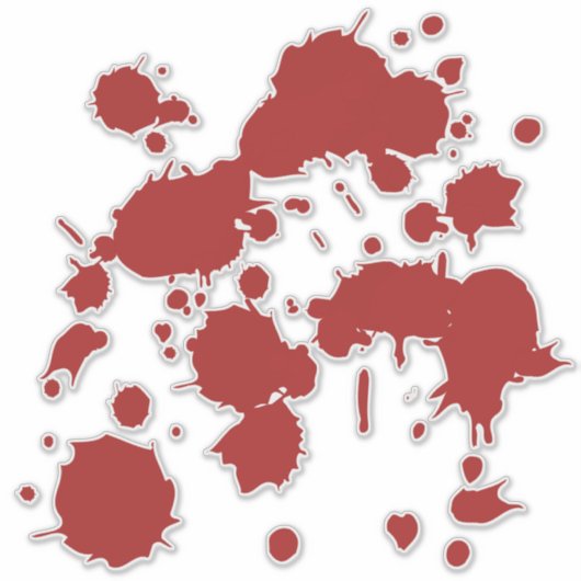 Bloed Splatter Halloween Sticker (Voorkant)