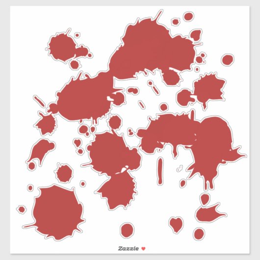 Bloed Splatter Halloween Sticker (Vel)