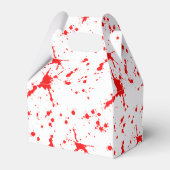 Bloed Splatter Rood & Wit Halloween Bedankdoosjes (Achterkant)