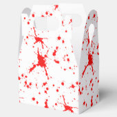 Bloed Splatter Rood & Wit Halloween Bedankdoosjes (Geopend)