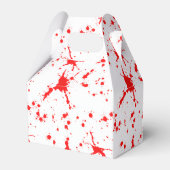 Bloed Splatter Rood & Wit Halloween Bedankdoosjes (Voorkant Zijde)