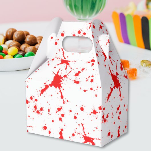 Bloed Splatter Rood & Wit Halloween Bedankdoosjes
