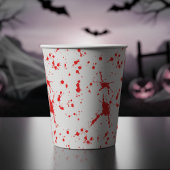 Bloed Splatter Rood & Wit Halloween Papieren Bekers