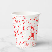 Bloed Splatter Rood & Wit Halloween Papieren Bekers (Voorkant)