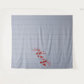 Bloed Splattered Block Wall Halloween Achtergrond Wandkleed (Voorkant (horizontaal))