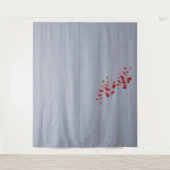 Bloed Splattered Block Wall Halloween Achtergrond Wandkleed (Voorkant)