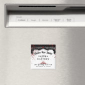 Bloed Splattered Zwart Wit Opslaan Datum Bruiloft Magneet (Insitu (Vaatwasser))