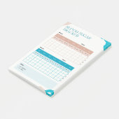 Bloed Suiker Wekelijkse Tracker  Post-it® Notes (Schuin)