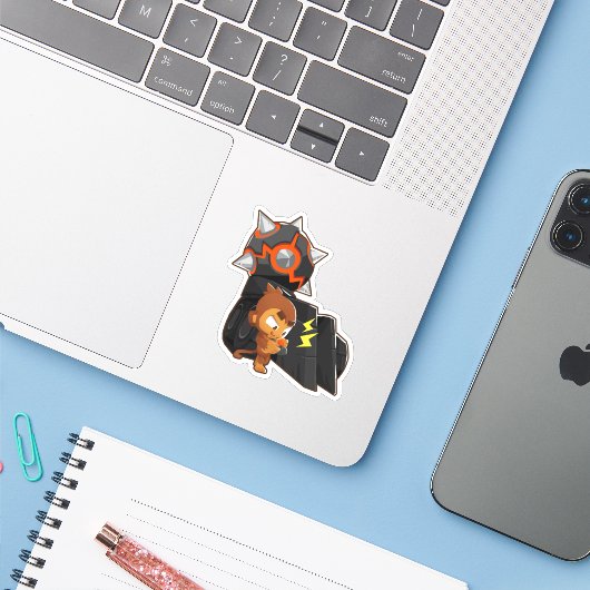 bloed td 6 sticker (Laptop met iPhone)