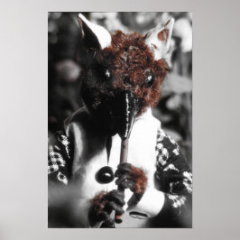 Bloed thee en rode string fluiter print