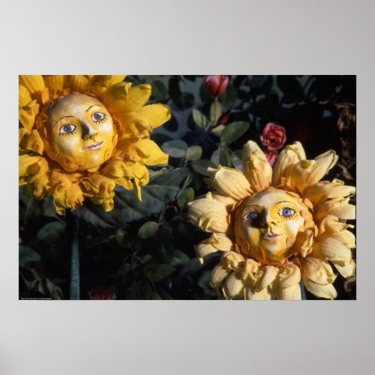 Bloed thee en rode string Happy Sunflower Print (Voorkant)
