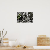 Bloed thee en rode string kikker fonteinprint poster (Keuken)