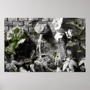 Bloed thee en rode string kikker fonteinprint poster