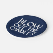 Bloed uit de kandles marineschrift Deco Birthday Papieren Bordje (Gekanteld)