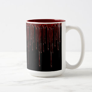 Bloed uitdrogen tweekleurige koffiemok