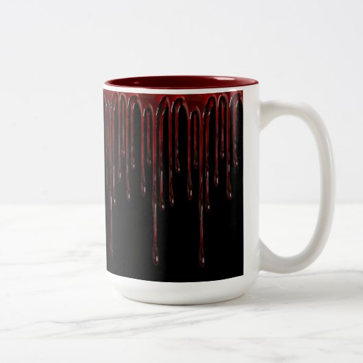 Bloed uitdrogen tweekleurige koffiemok (Rechts)