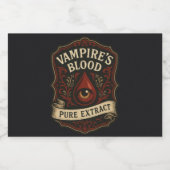 Bloed van de vampier Halloween Likeurfles Etiket (Enkel label)