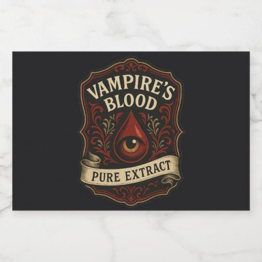 Bloed van de vampier Halloween Likeurfles Etiket (Enkel label)