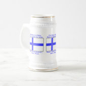 Bloed van Finn stroomt aderen Soms bier Bierpul (Voorkant links)