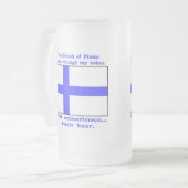 Bloed van Finn stroomt aderen Soms bier Matglas Bierpul (Voorkant links)