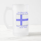 Bloed van Finn stroomt aderen Soms bier Matglas Bierpul (Links)