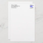 Bloed van Hellas en Ouzo gepersonaliseerd Briefpapier (Voorkant / Achterkant)