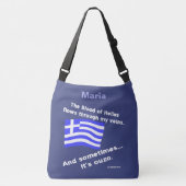Bloed van Hellas en Ouzo gepersonaliseerd Crossbody Tas (Voorkant)