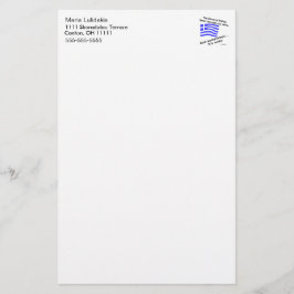 Bloed van Hellas en Ouzo Persoonlijk Briefpapier