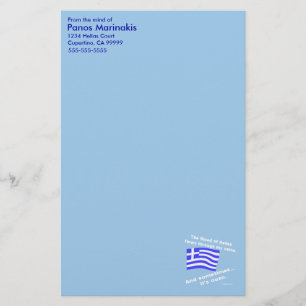 Bloed van Hellas en Ouzo Persoonlijk Briefpapier