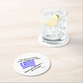 Bloed van Hellas en Ouzo Ronde Kartonnen Onderzetter (Insitu)