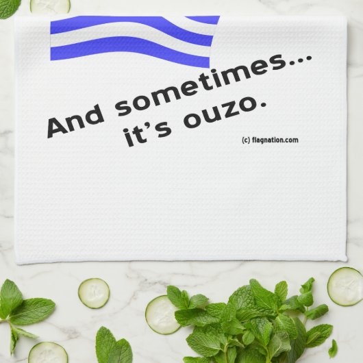 Bloed van Hellas en Ouzo Theedoek (Gevouwen)