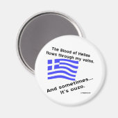 Bloed van Hellas & Ouzo Magneet (Voorkant / Achterkant)