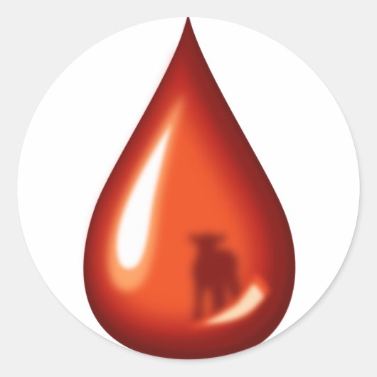 Bloed van het Lam- Jezus Ronde Sticker (Voorkant)