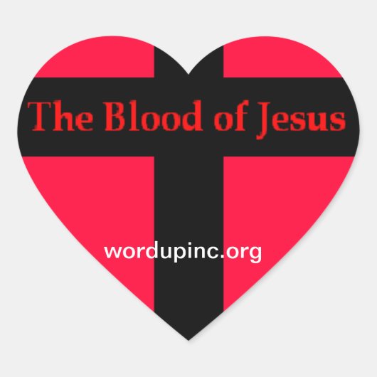 Bloed van Jesus Heart Sticker (Voorkant)