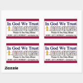 Bloed van Jezus Sticker (Vel)