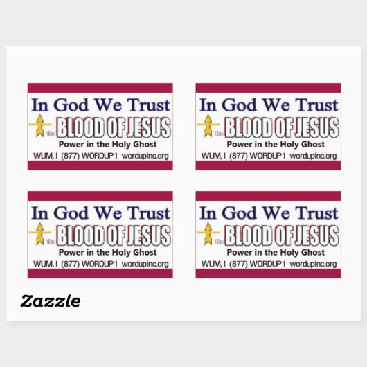 Bloed van Jezus Sticker (Vel)