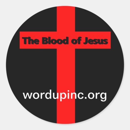 Bloed van Jezus Sticker (Voorkant)