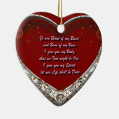 Bloed van mijn bloed: Schots Gaelic Marriage Oath Keramisch Ornament (Rechts)